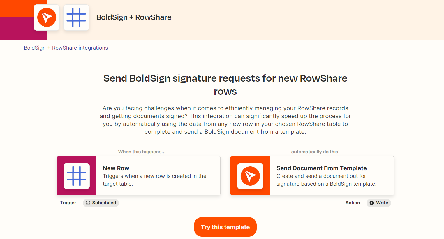 BoldSign with RowShare