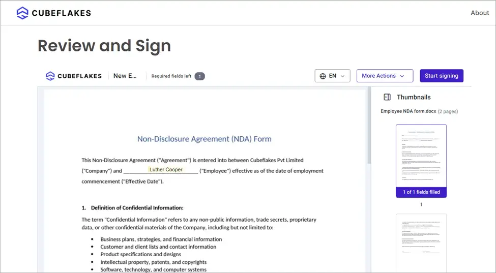 BoldSign Integration into PHP Review and Sign