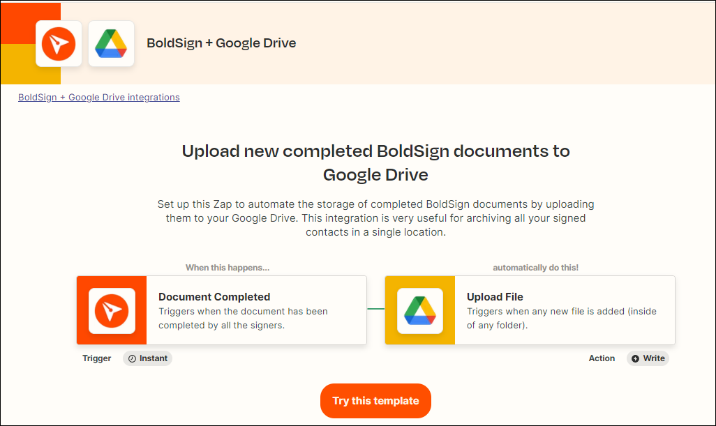 BoldSign with Google Drive