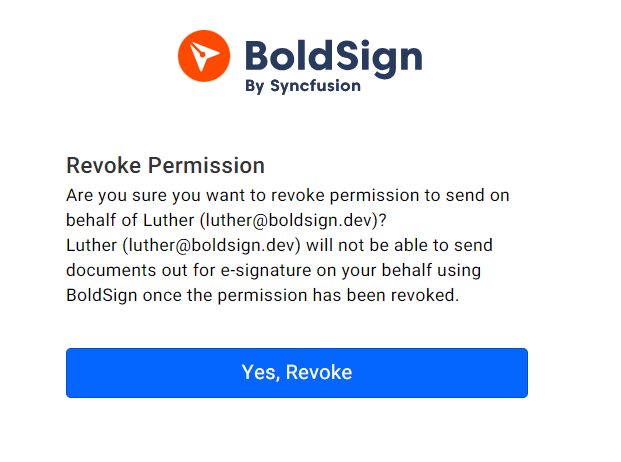 Revoke sender permission