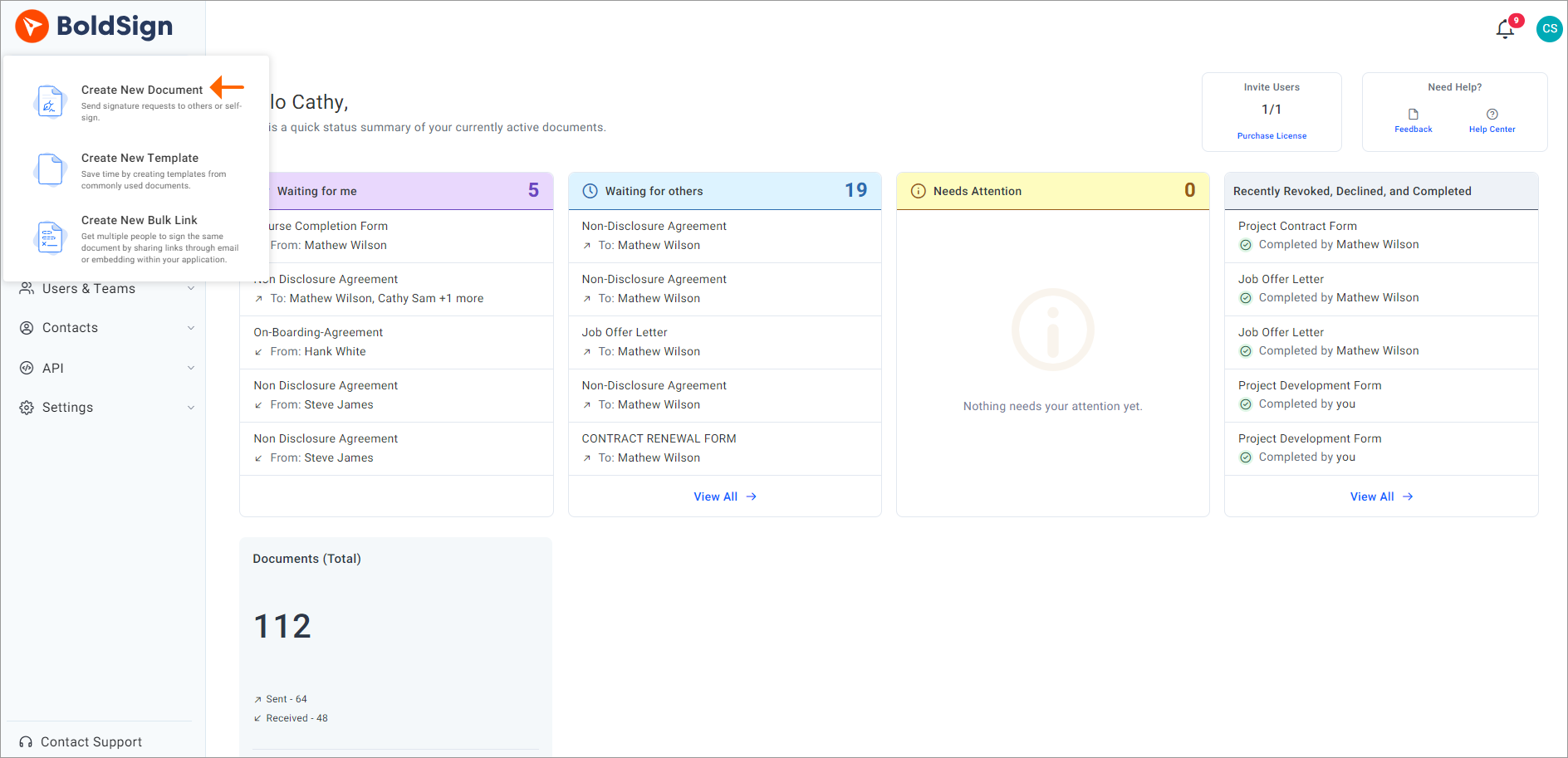 Create a new document.