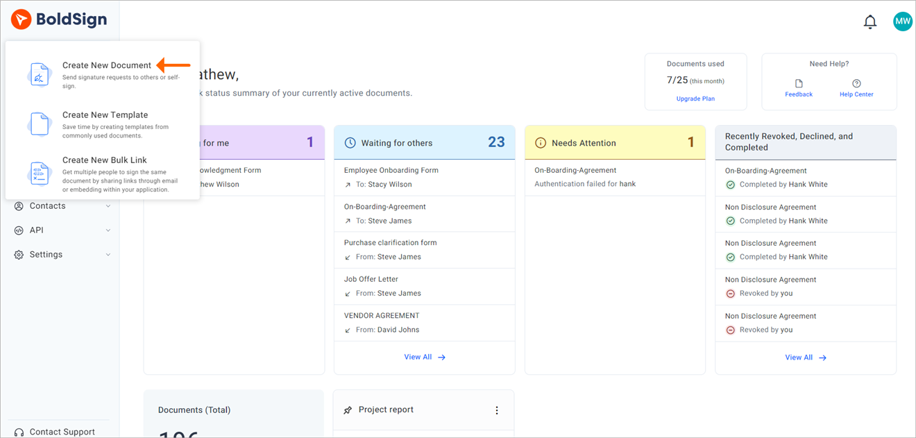 Create a new document