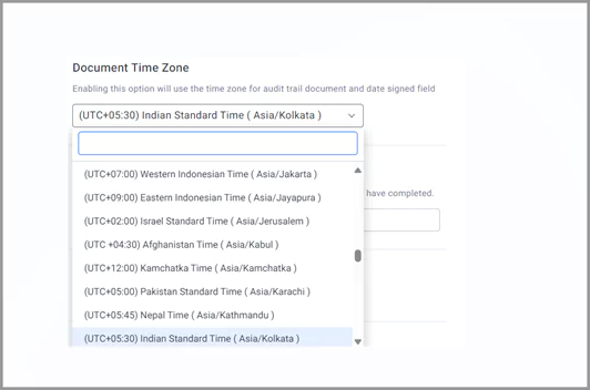 Setting the time zone