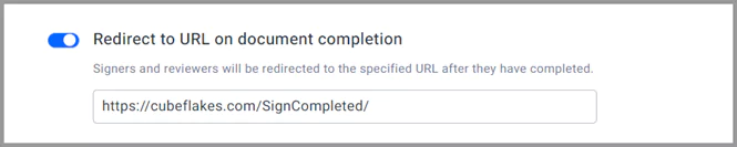 Adding the redirect URL