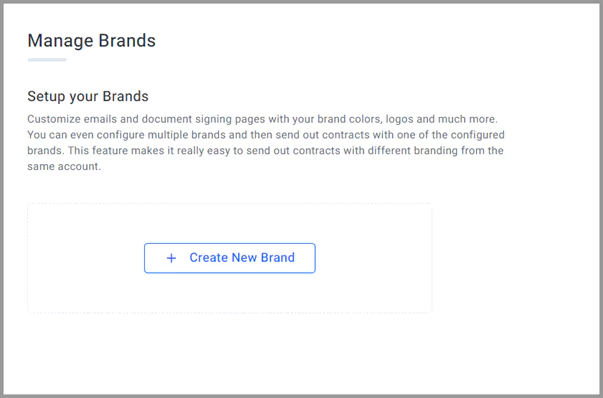Create new brand page