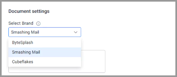 Selecting the brand
