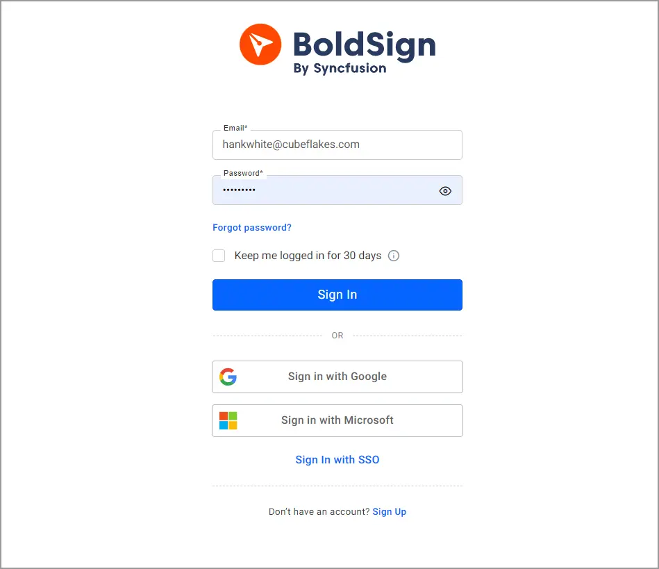 Sign-In Page