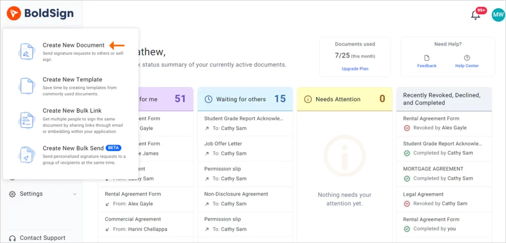 Create new document