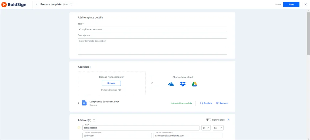 compliance-prepare-template