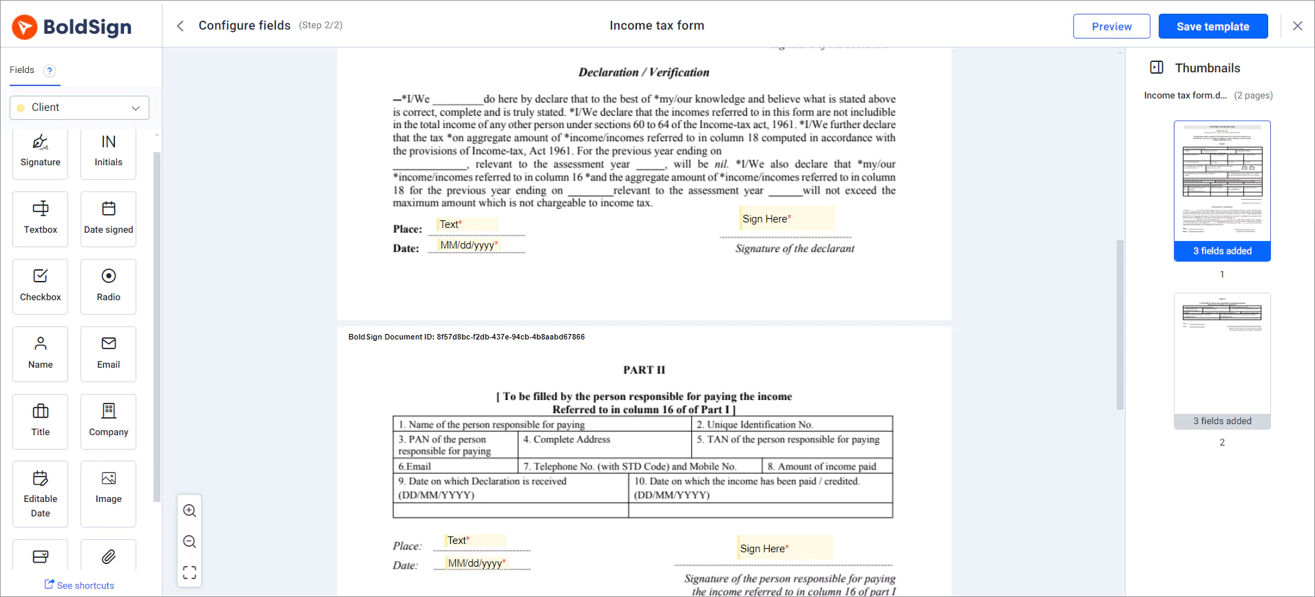 Add form fields