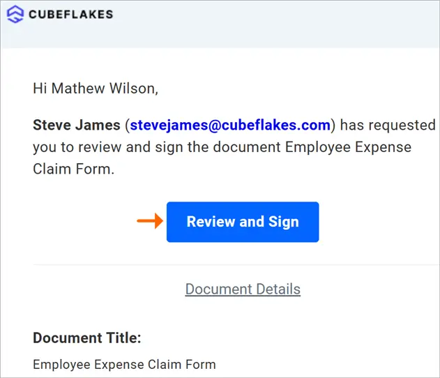 Review and sign link