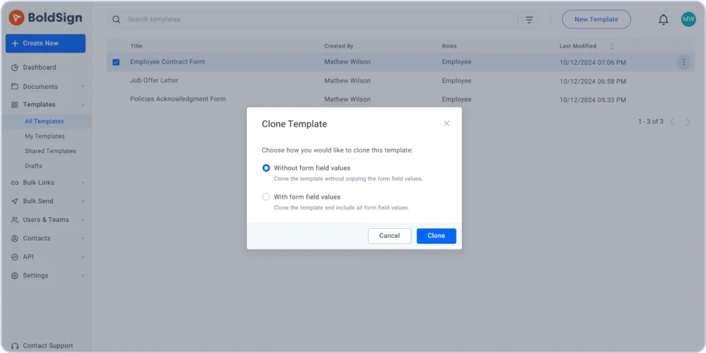 With form field values