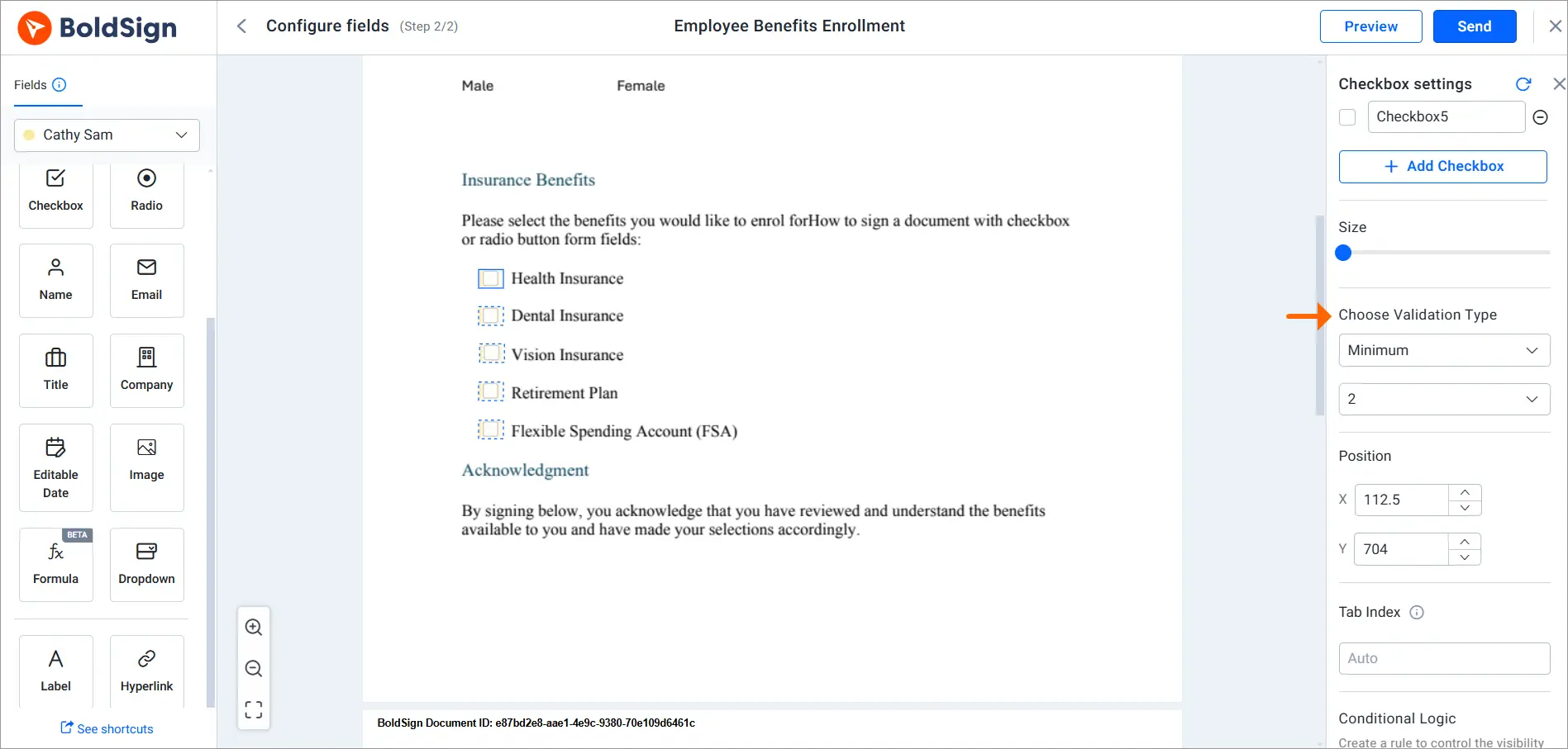 Configure API request