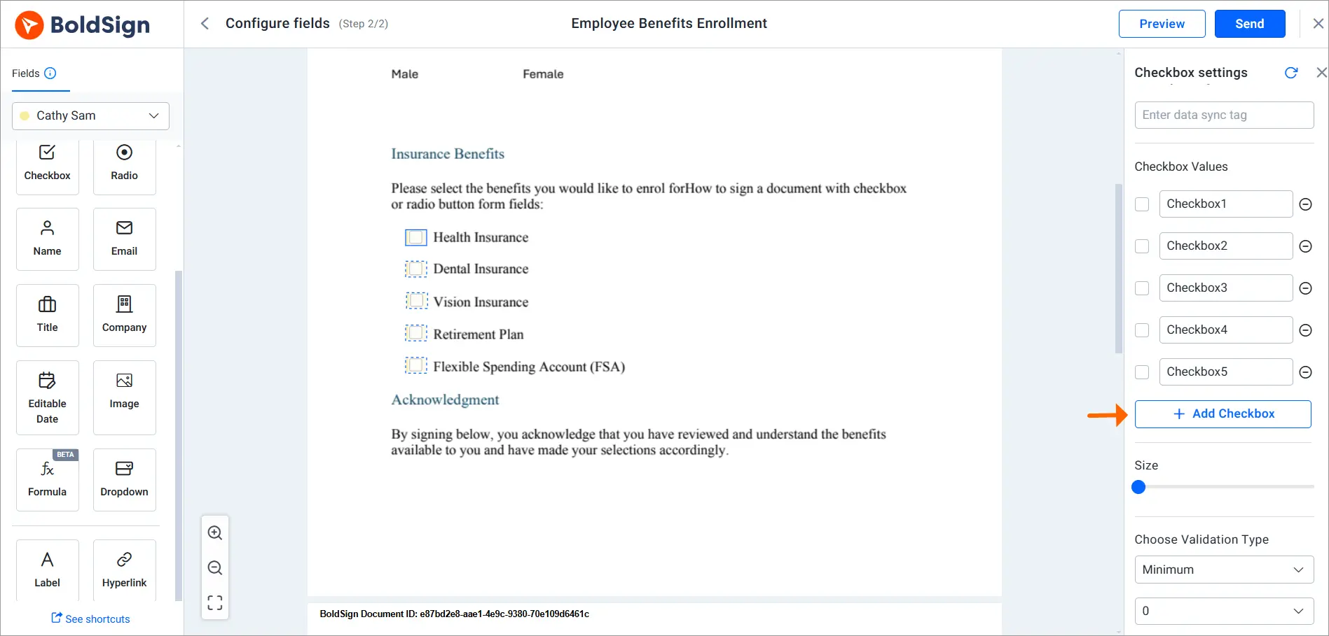 Configure API request