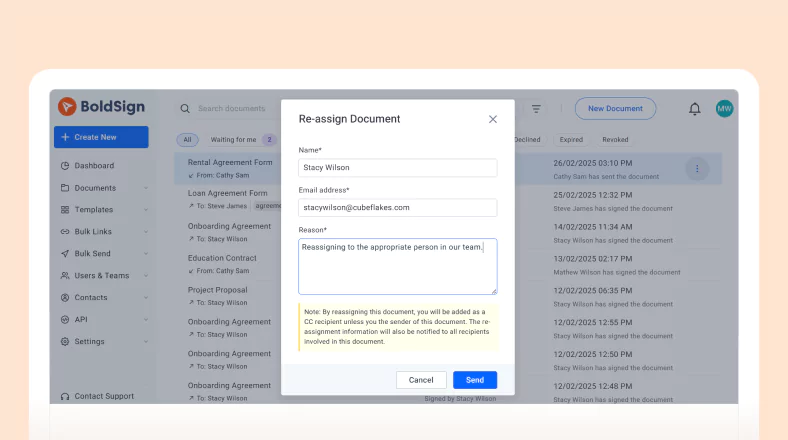 BoldSign Self-Help Demo for a Quick eSignature Guide - BoldSign