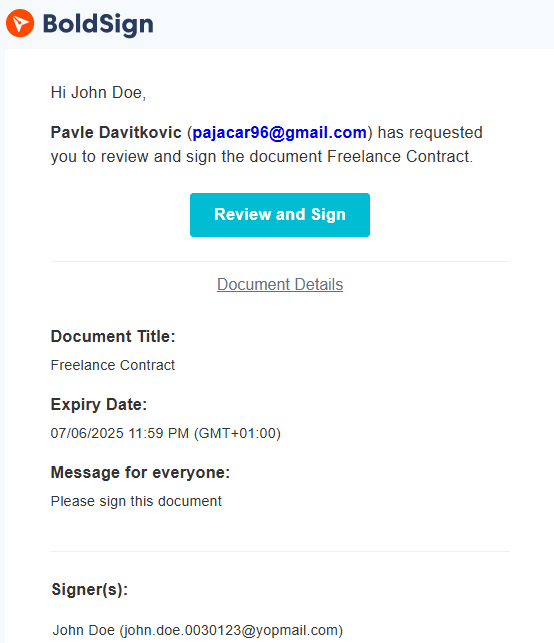 Review and Sign