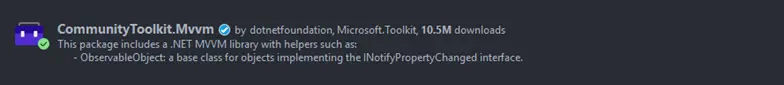 CommunityToolkit Mvvm package