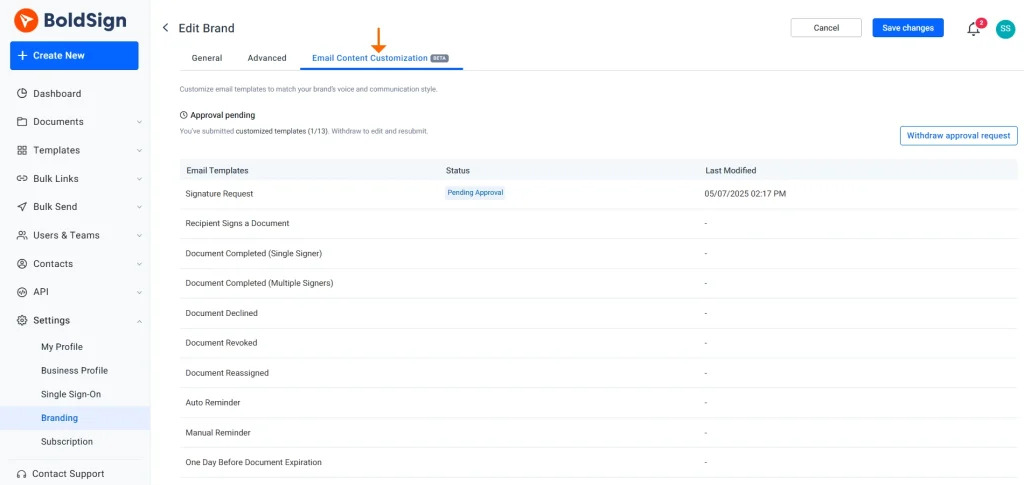 Email content Customization