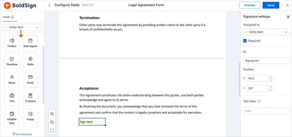 Configure Form Fields